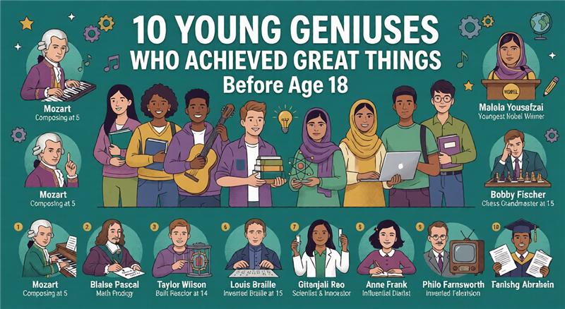 10 Young Geniuses Who Achieved Great Things Before Age 18