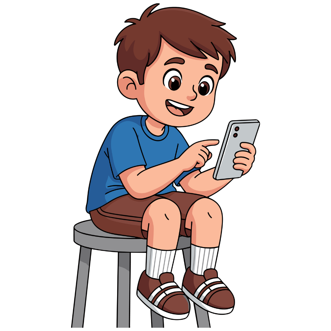 Child distracted by digital noise and screen fatigue